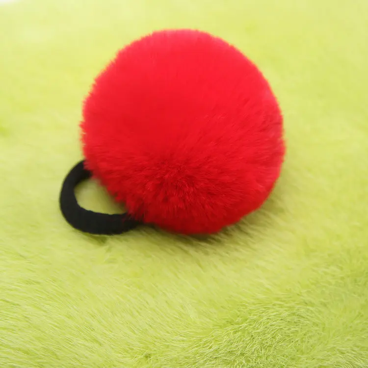 wholesale   Plush faux fake Fur pom poms in animal fur for winter  hats 8CM fur pom pons