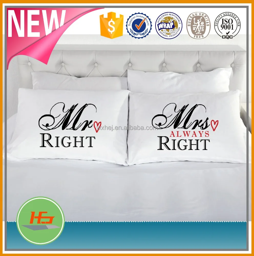 Couple pillow case, Custom pillow case, Fancy printed pillow cases