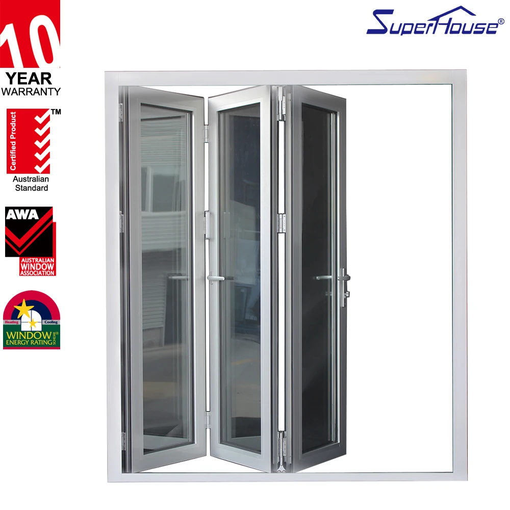 Cafe Doors Interiors Glass Prefabricated Aluminum Windows and Doors Aluminum Alloy Steel for Sale Luxury Villa WHITE Foldable