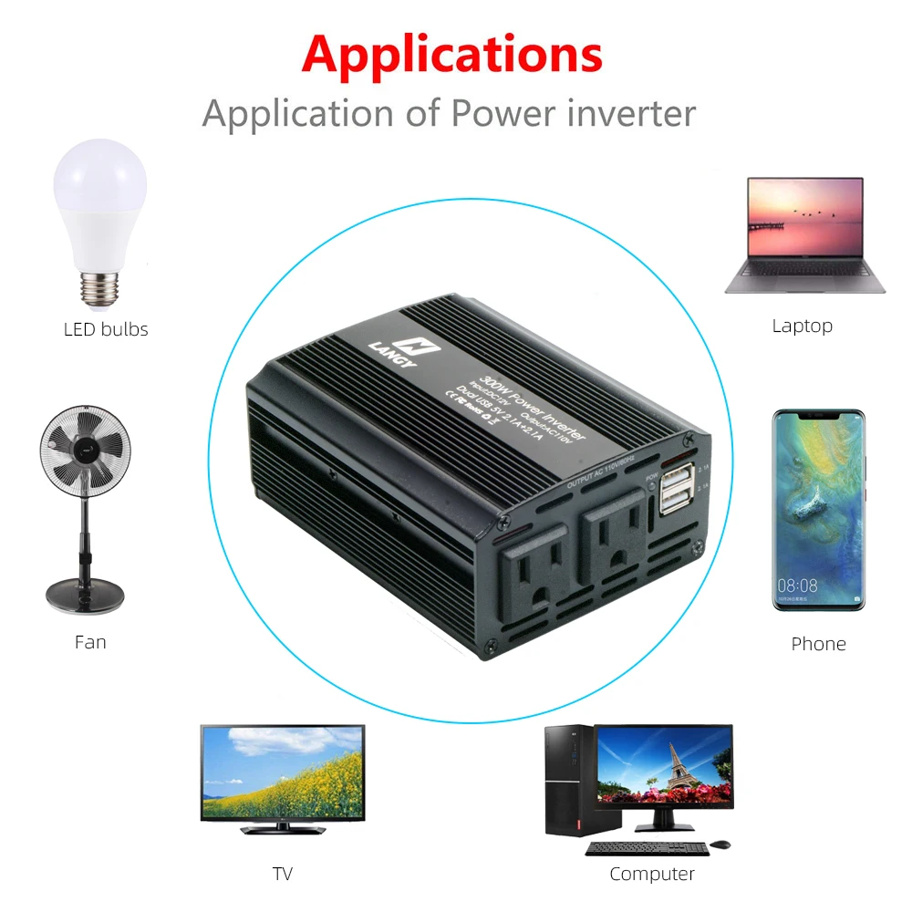 Hot sale 12v 220v car smart portable power inverter