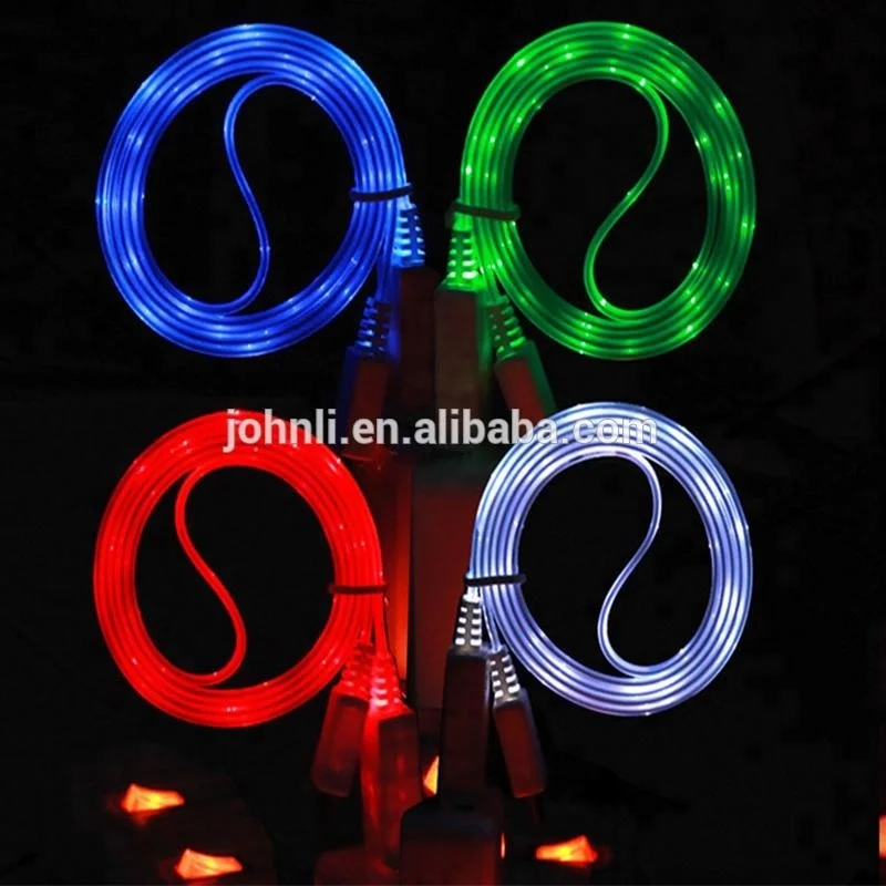 Visible Flowing LED Light USB data cable Quick charging sync cable for iphone IOS samsung for blackberry