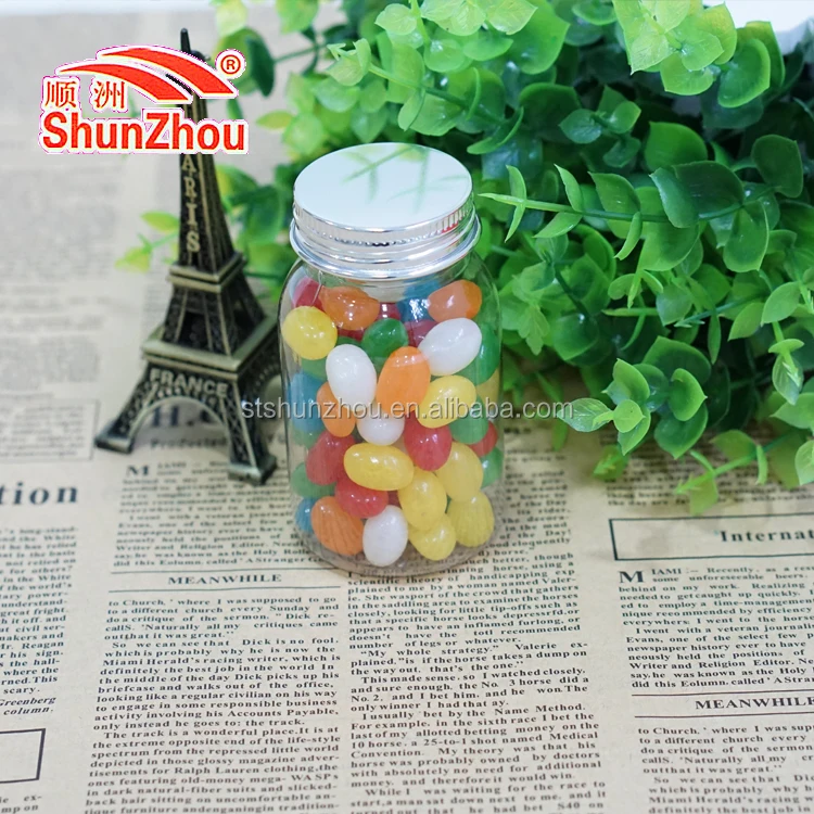 
75g wish bottle multi color sour fruity jelly beans candy 