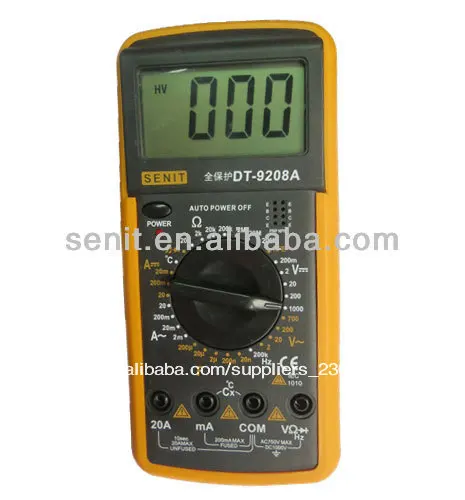 цена завода цифровая гц частоты/температуры мультиметр dt9208a