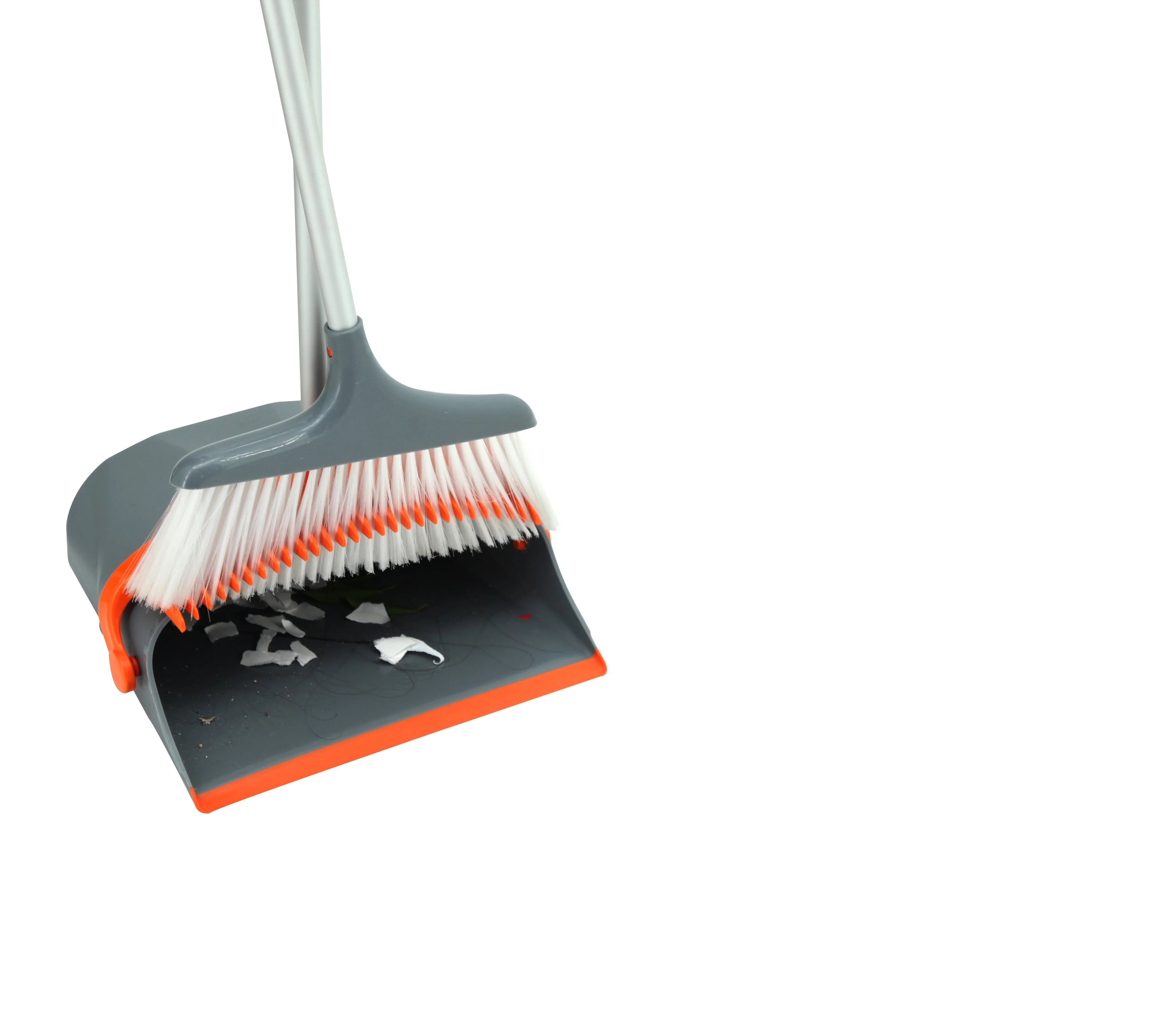 
aluminum handle pole orange broom and dustpan set  (60830050513)