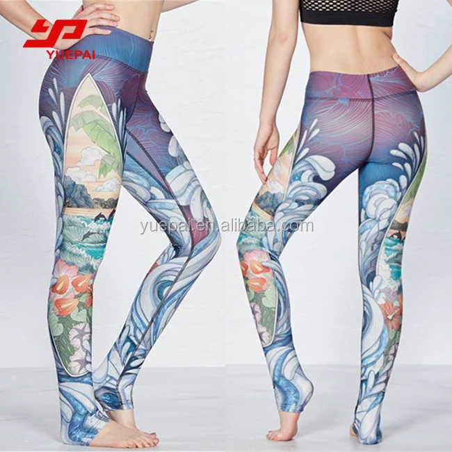 Sexy Gym Clothes Great Fitness wear Sports Tights Leggings , Custom logo print Wholesale Yoga Pants For Women