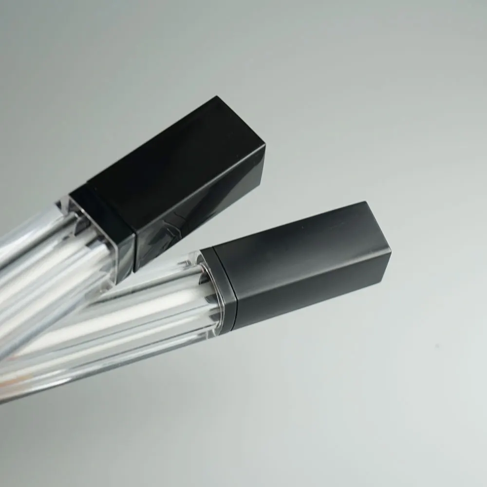 Gloss / Matte black 8ml 7ml lip tint bottle , lip gloss tube ,square lip stick container