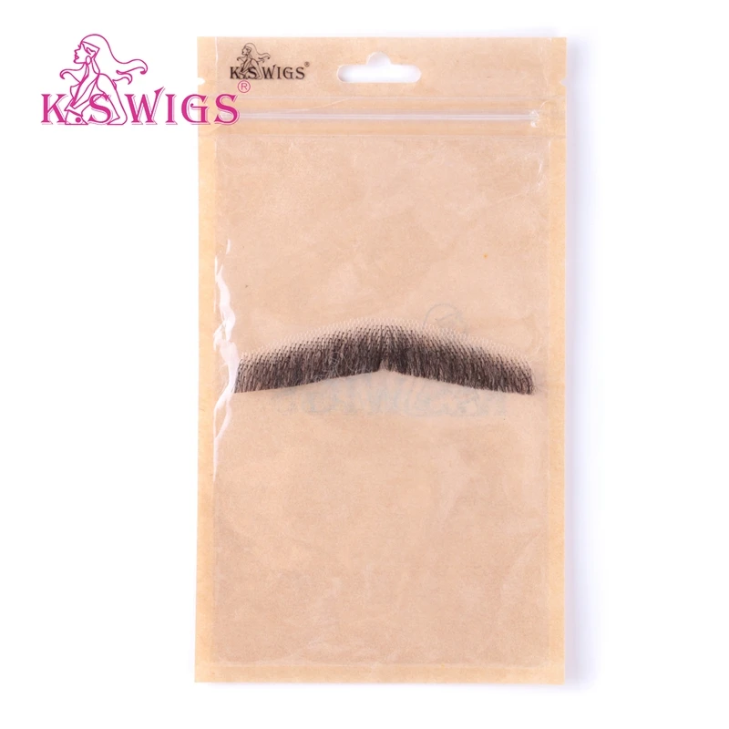 
K.S WIGS 100% Handmade Human Hair False Beard 