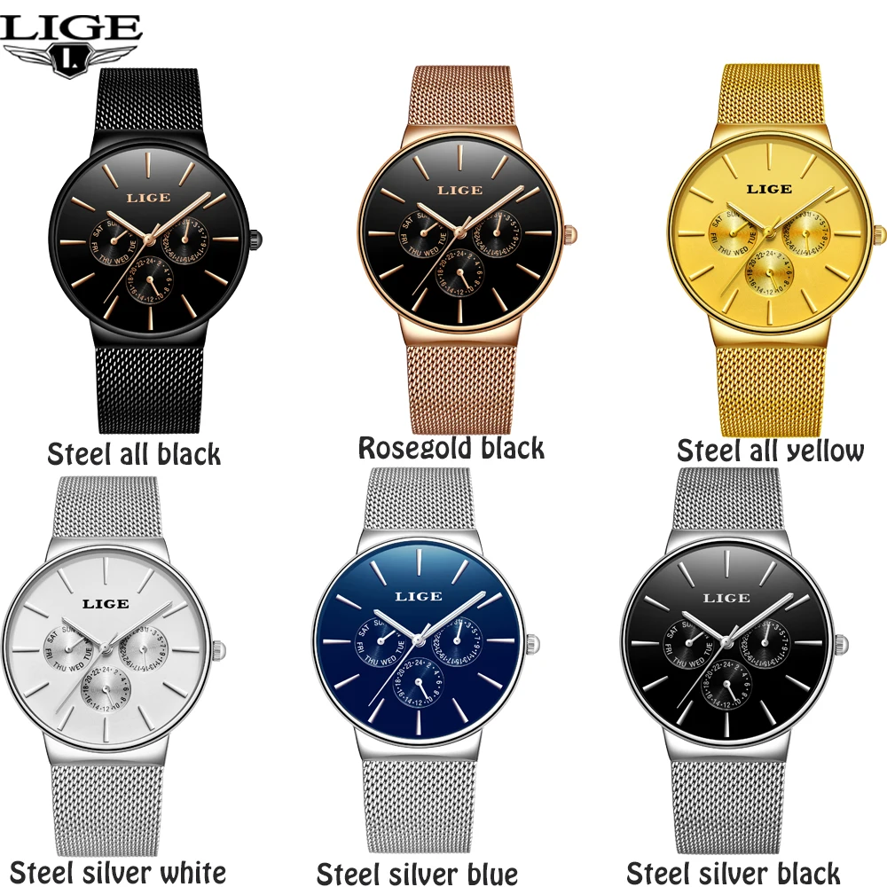 Fashion Simple Elegant Men Watches Luxury Business Mesh Belt Quartz Watch Men Clock Male Sports watch