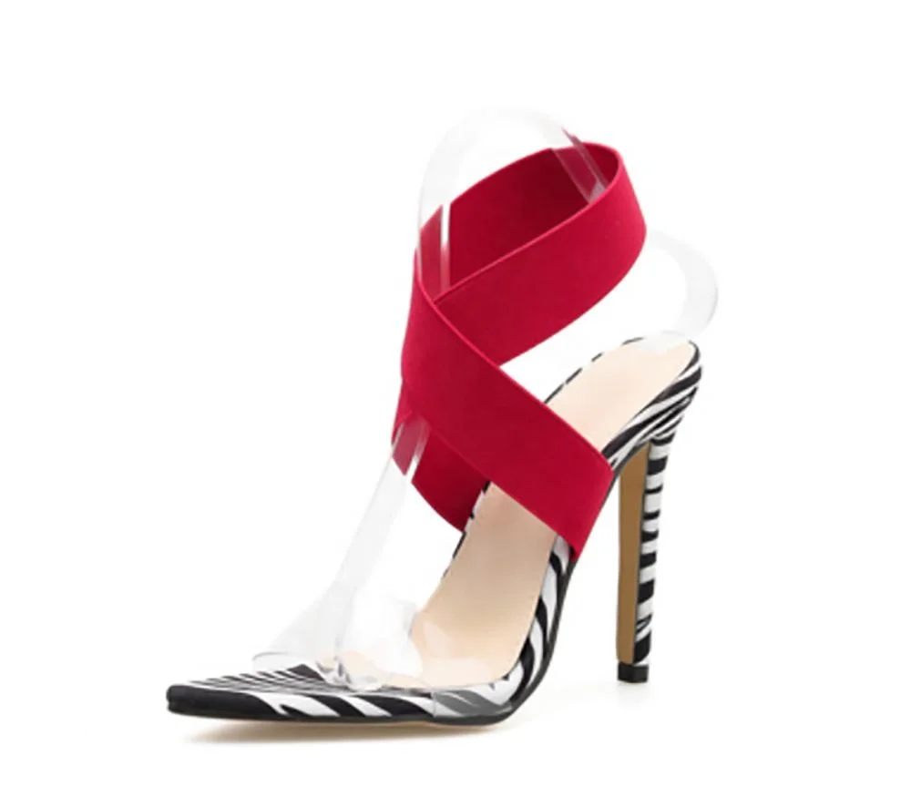 Женские замшевые сандалии на высоком каблуке