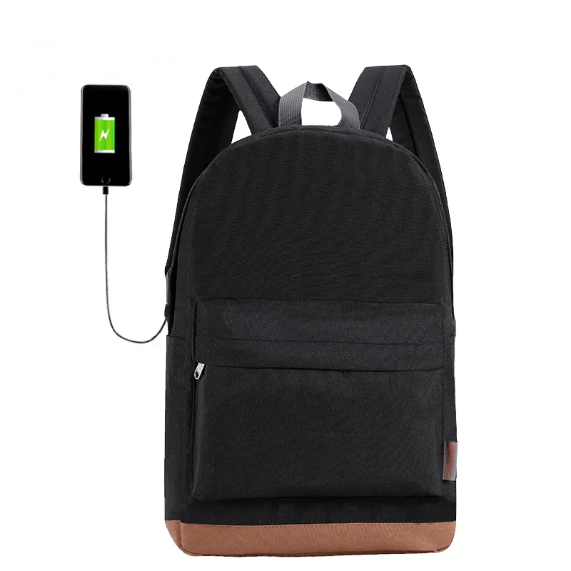 New Trendy Waterproof Outdoor Travel Backpack Student USB Charging Backpack Bag