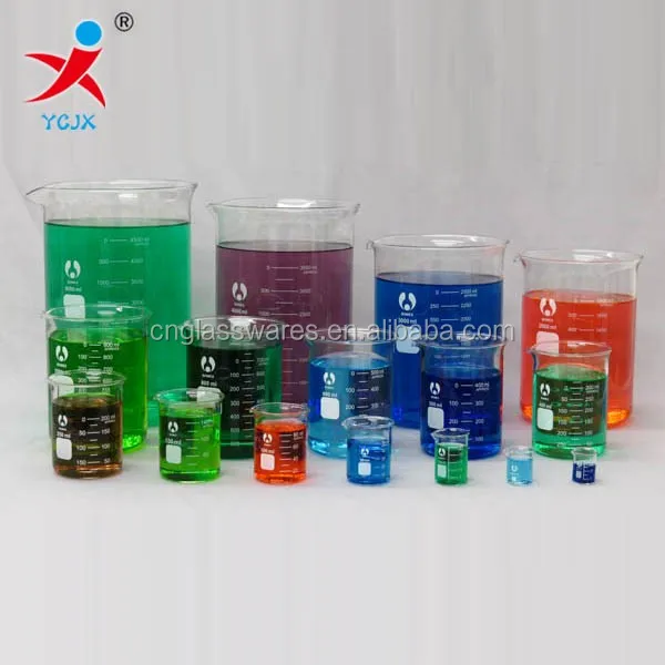 Wholesale Heat Resistant Borosilicate Glass Measuring Beakers for Laboratory Test