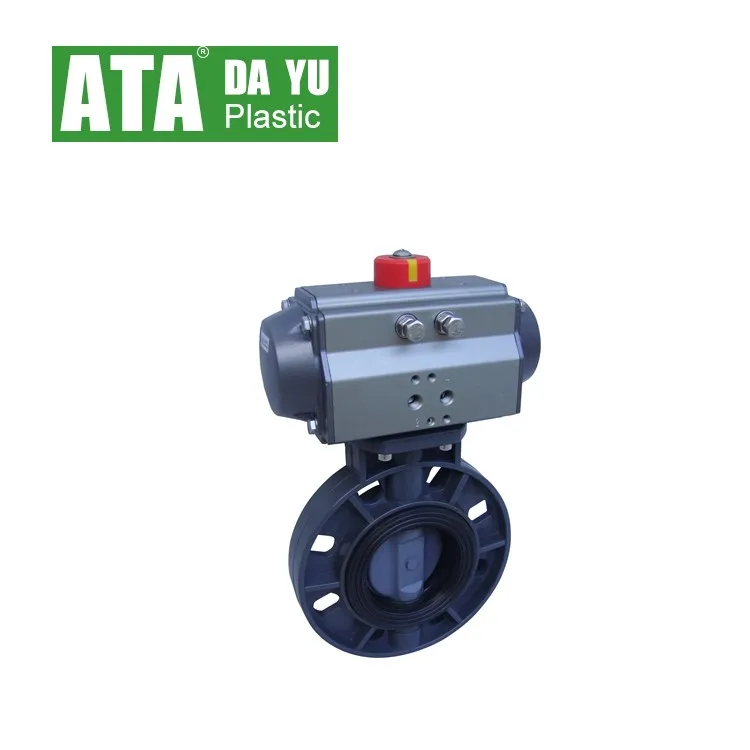 drain irrigation drip factory low price easy quick handle lever manual upvc pph abs wafer grey butterfly valve