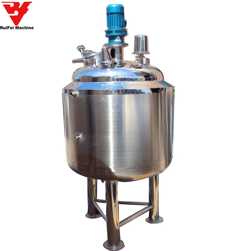 Steaming Heating Double Jacketed Mixing Tank With Agitator