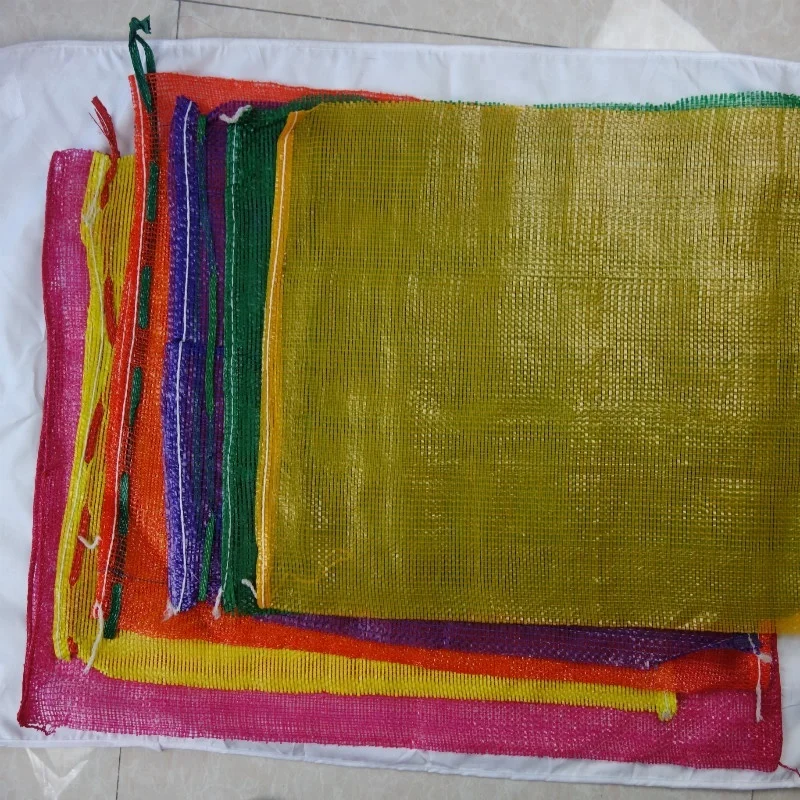 100% Polypropylene Tubular Vegetable Net Sack Mesh Potato Bag 10kg 25kg 50kg Orange Mesh Bags