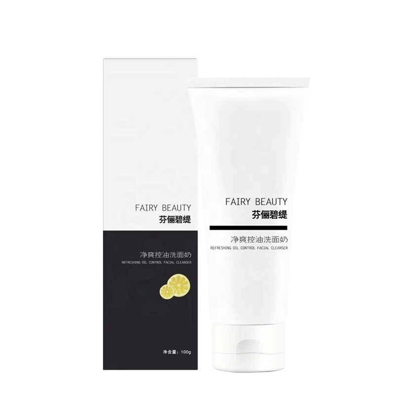 Wholesale quality Chinese products lemon oil control deep cleansing anti blackhead face wash for men