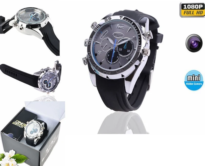 OEM принять ночное видение 32G Mini HD 1080P IR ручной скрытый шпионский камеры часы