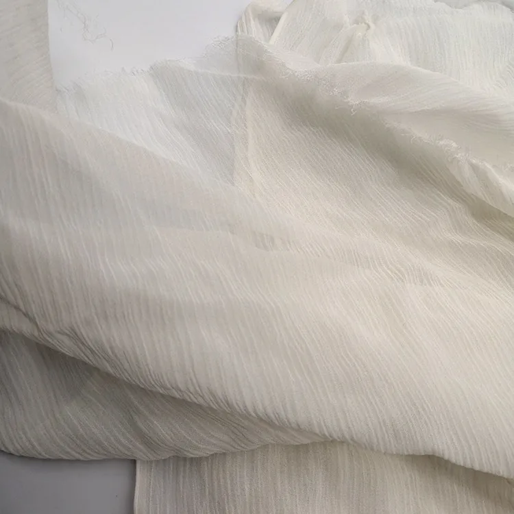 wholesale silk crinkle georgette sarees chiffon  fabric for dresses