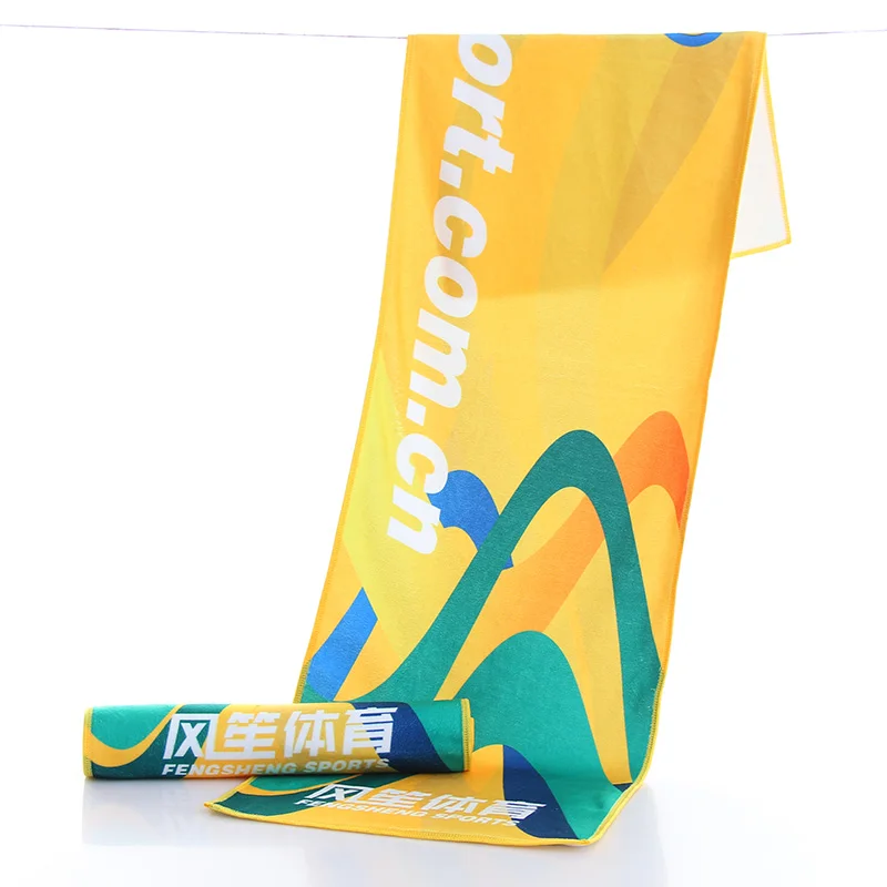 Microfiber High Water Absorbency Gym Towels Custom Print Sport Cooling Towel