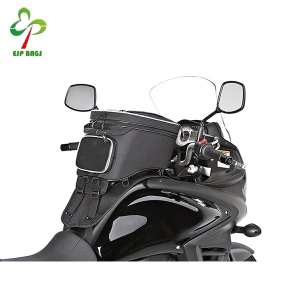 
1680D High Quality Practical Waterproof Nylon Expandable Motorcycle Tank Bag With Rain Cover 