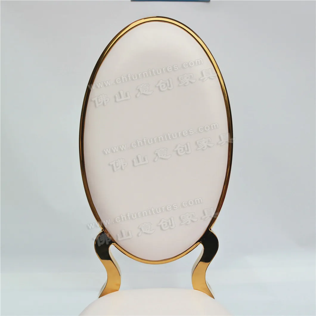 Фабрика Фошань, банкетный стул из нержавеющей стали с золотым ободком