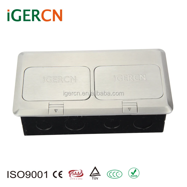 SA and india style pop up electrical outlet floor socket HGD-3F /factory promotion electric aluminum alloy cover floor box