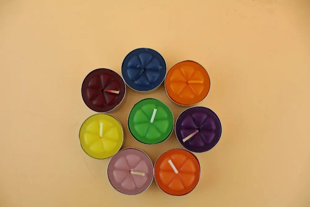 cheap scented candles two wicks birthday white tealight candles with paraffin wax TT1012