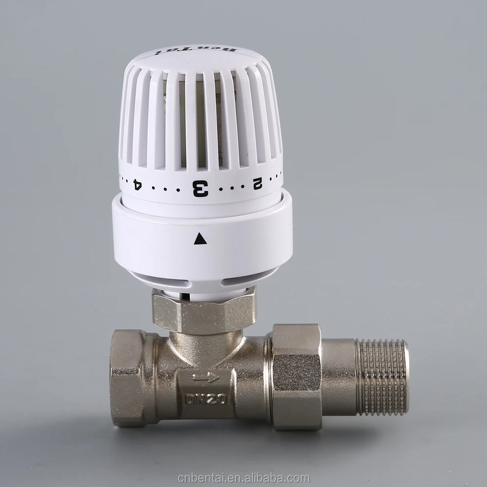 thermostatic radiator valve head with liguid sensor for water home heating system or TRV