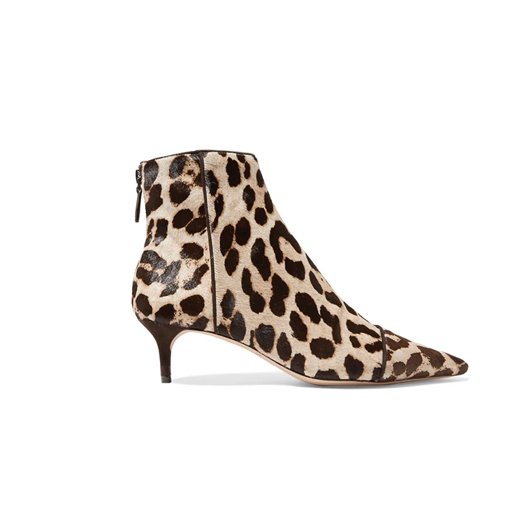 New Arrival Handmade Lady Fashion Leopard Boots