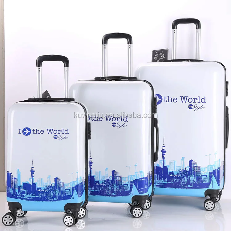 
paris eiffel tower Print abs pc luggage set 3pcs set spinner hardcase suitcase 