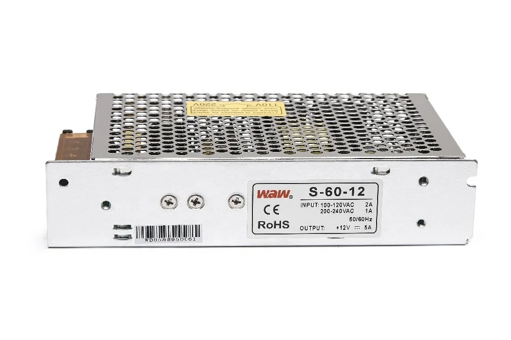 Reliable Quality CE RoHS 5A 60W 12V Switching Power Supply ac to dc power supply 12v power