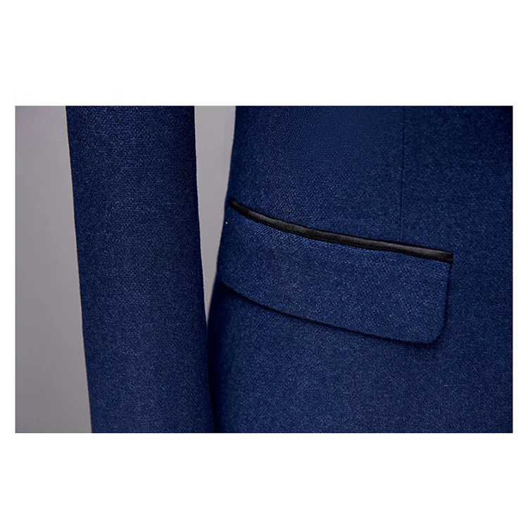 Tailored Italian Fabric With Suit Cover Three Piece Coat Pants Man Business Suit