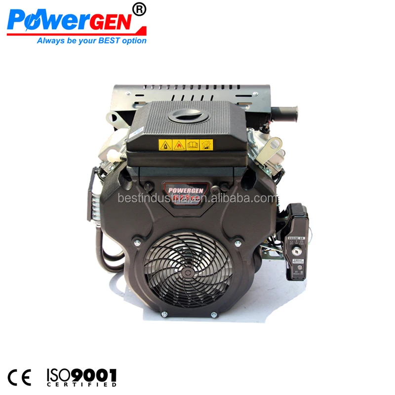 Best Seller!!! POWERGEN OHV 4 Stroke Air Cooled 2 Cylinder V Twin 22HP Horizontal Gasoline Engine