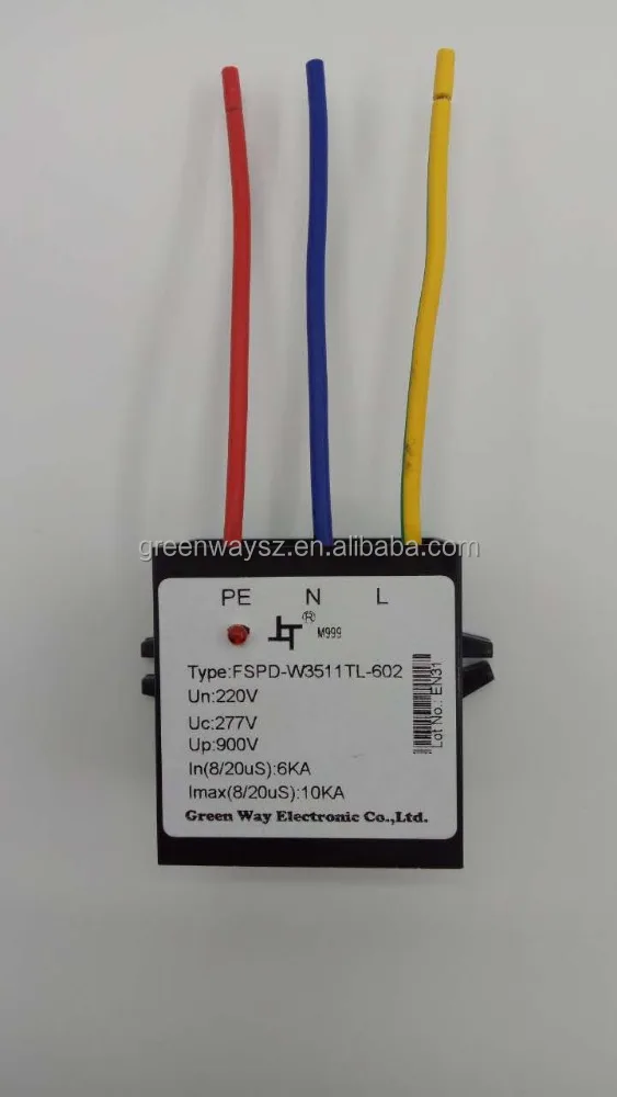 10kA 10kV Surge Protection Device LED Street Light SPD with TUV/UL/CE Certifications