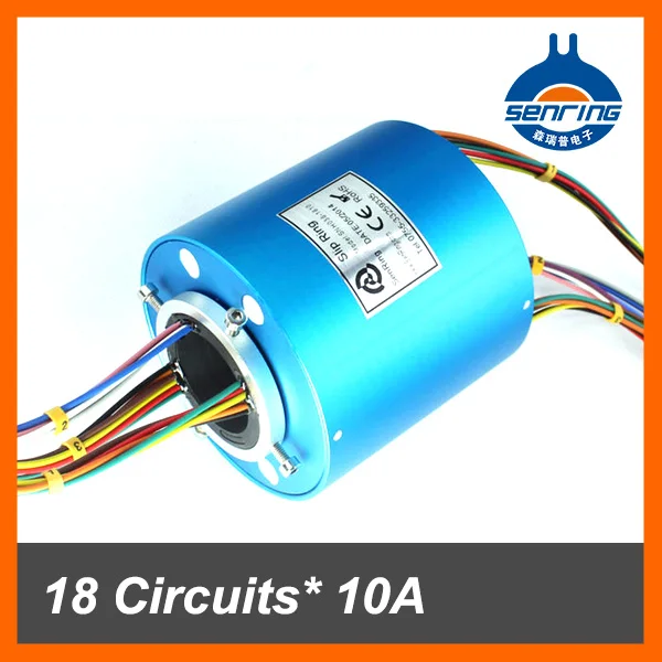 Senring manufacturer slip ring connector 18 circuits/wires of through bore size 38.1mm (1.5')