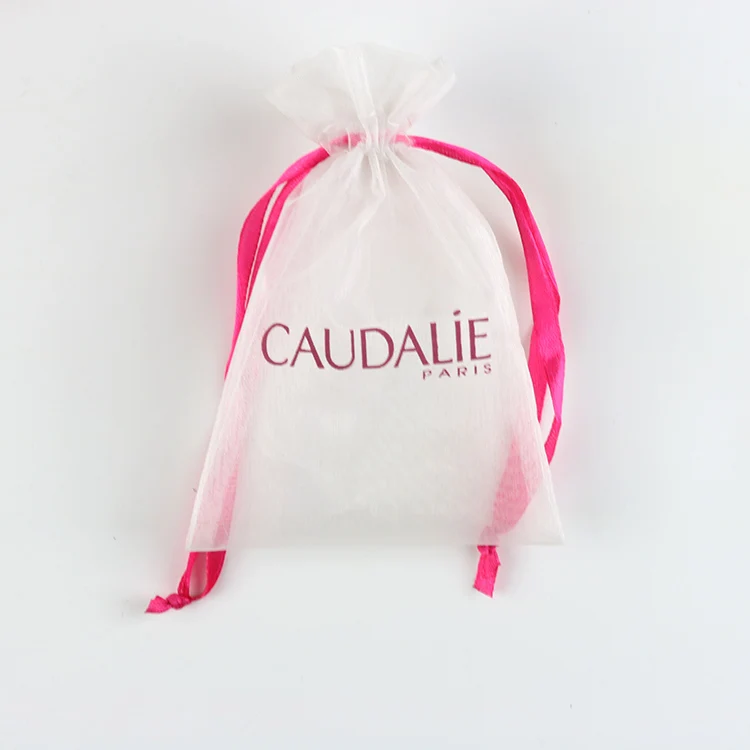 New style Factory direct Low MOQ Luxury Custom organza bags, white organza bag