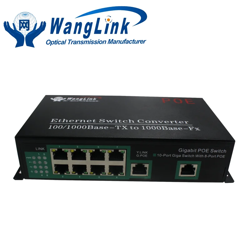 Прочный управляемых интеллектуальные 8-портовый гигабитный Промышленный Коммутатор POE