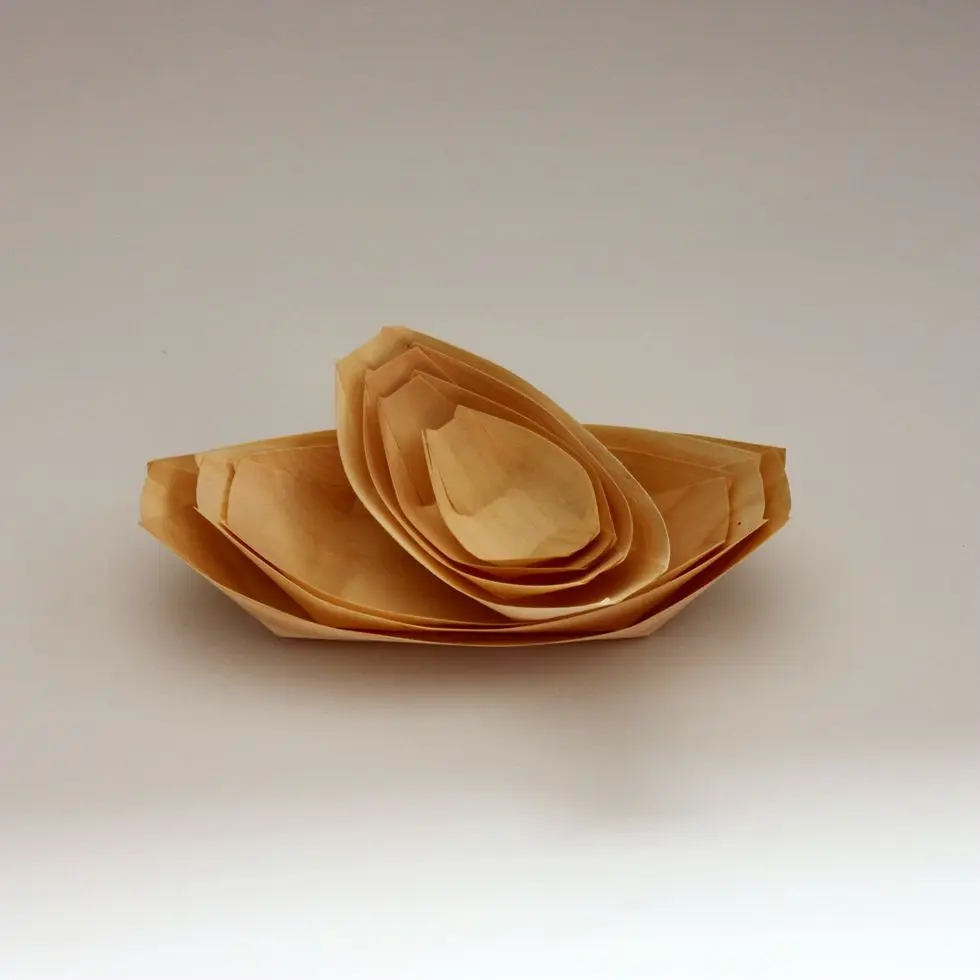 
Disposable premium wooden tableware Eco-Friendly pine wooden Sushi boats 