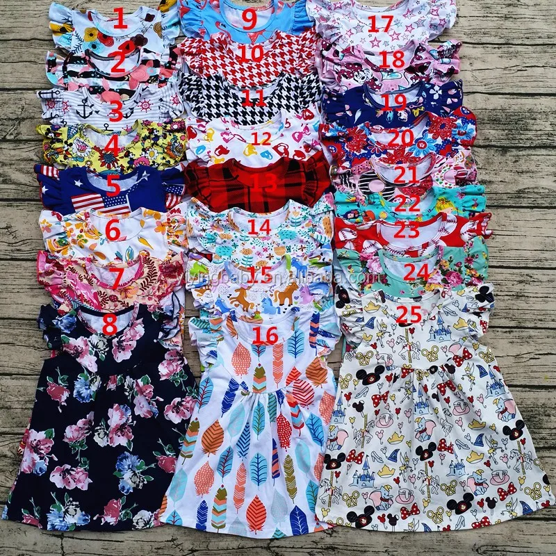 2017 Latest Dress Designs Pictures Baby Girl Cotton Dresses Pearl Baby Dress