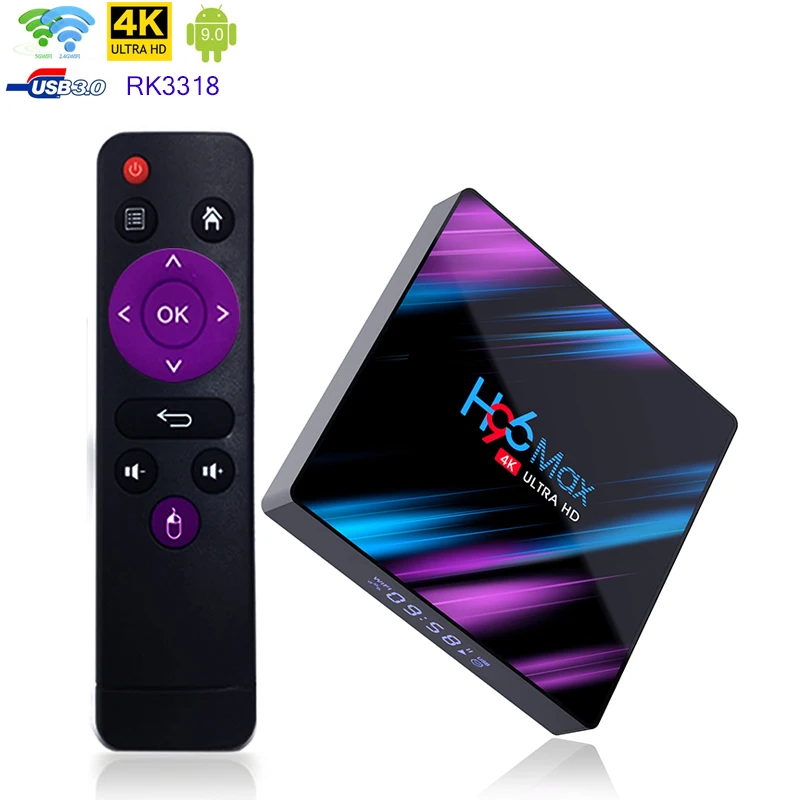  ТВ-приставка H96 MAX Rk3318 4 + 64 ГБ Rockchip RK3318 android 9