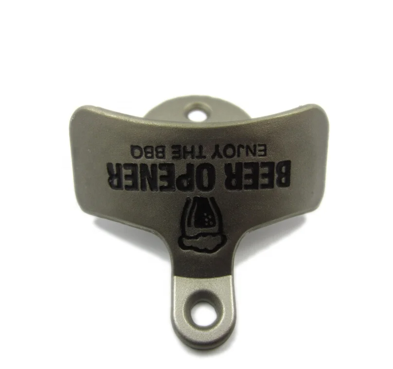 High quality custom logo zinc alloy beer metal  wall mounted bottle openers