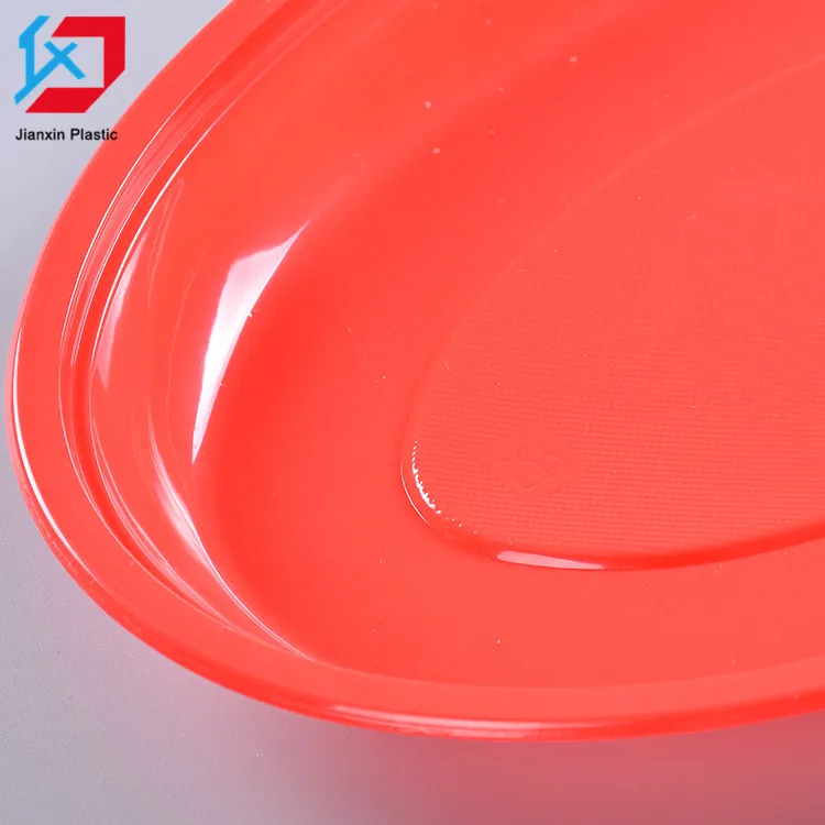 Colorful Disposable 9 inch red disposable camping plastic plate