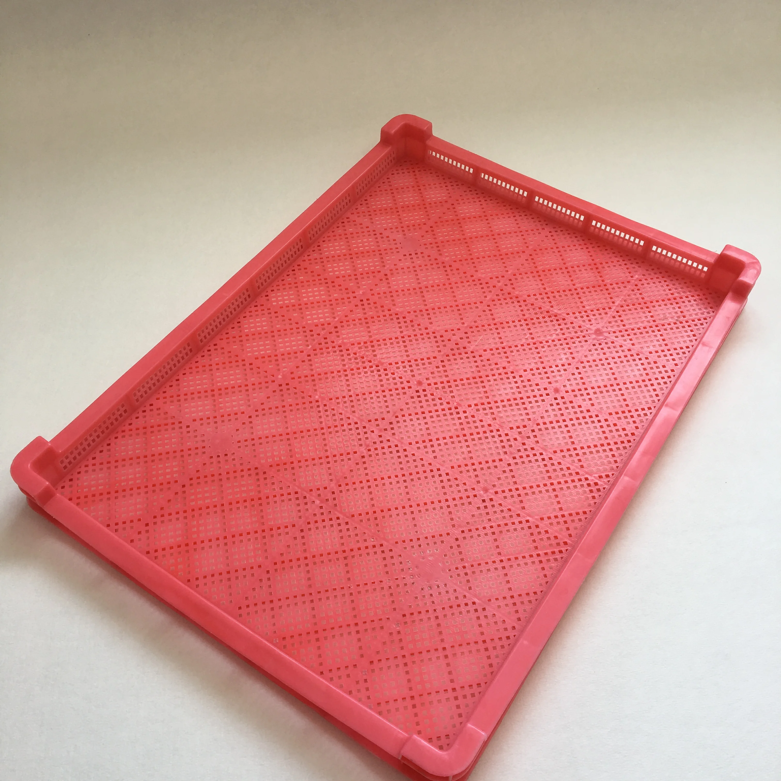 100% Food Grade Materials Stackable Plastic Drying Trays For Softgel / Paintball / Plants Fruit / Seafood