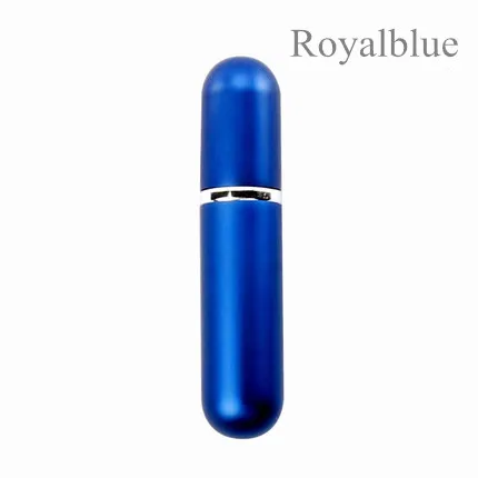 Mini 5ml 8ml 10ml 12ml Bullet shaped refillable aluminum perfume glass spray bottle with atomizer for travel