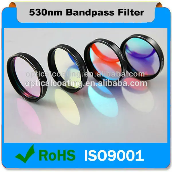 Chinese manufacturer 530nm green filter designed for fluorescence microscope