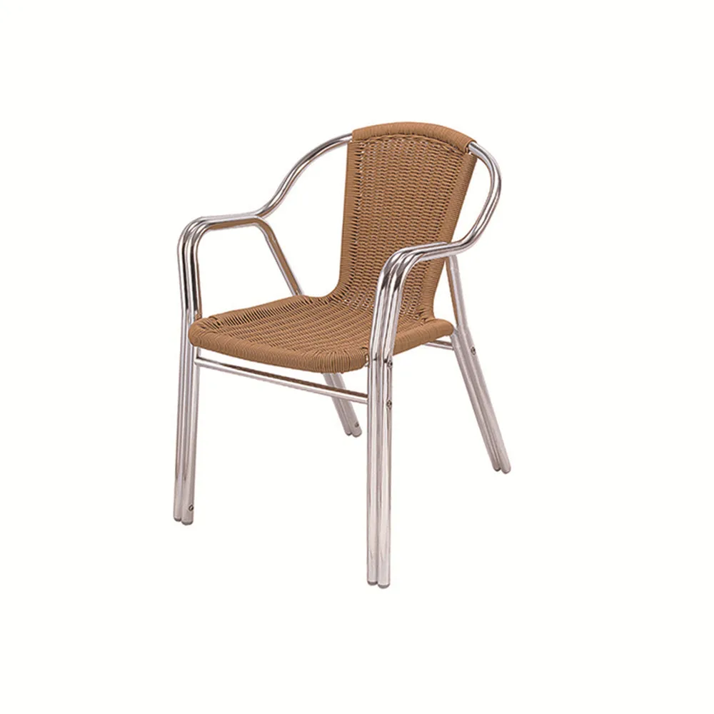 
Aluminium Rattan Modern Design For Cheap Metal Restaurant Furniture Chair 
