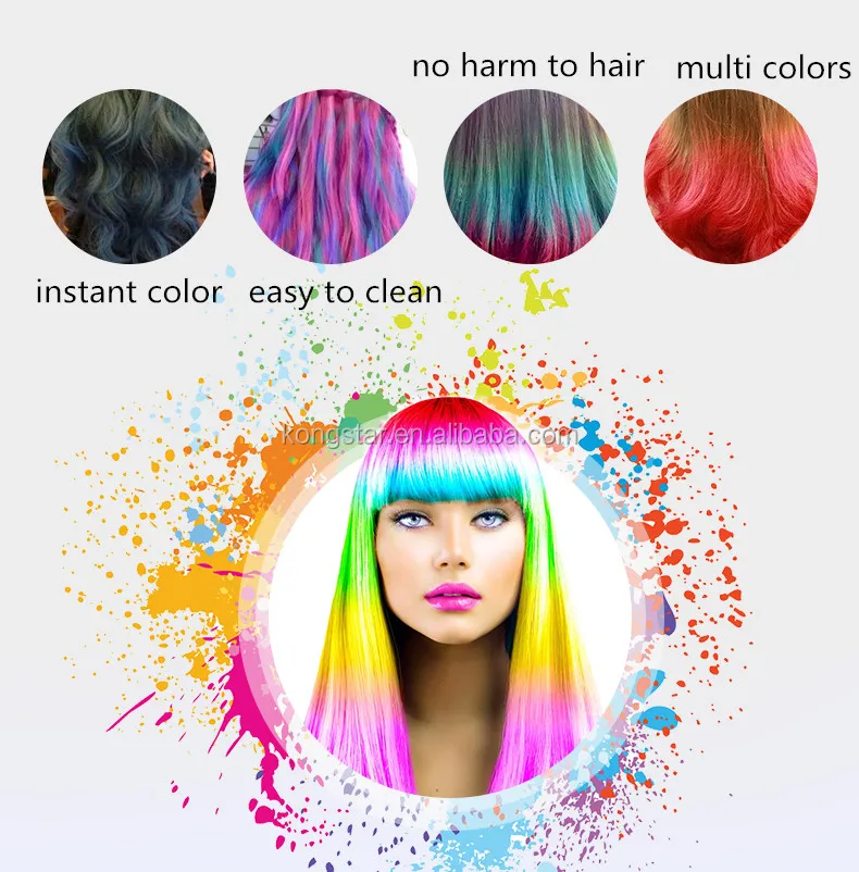 Instant neon color aerosol colorful hair spray