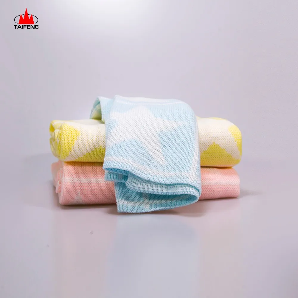 Hot sale baby blanket star design multi-colored