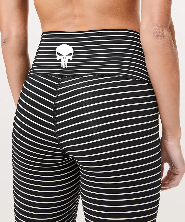 Womens yoga pants fitness The Punisher Skull printed high waisted workout leggings