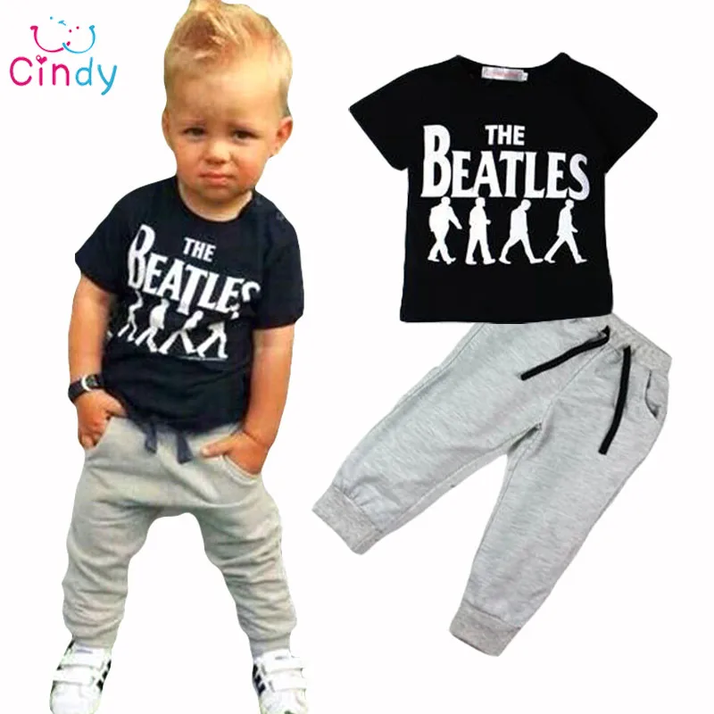 Retail New summer style fashion boys clothing set tracksuit children baby boy clothes sports suit 1