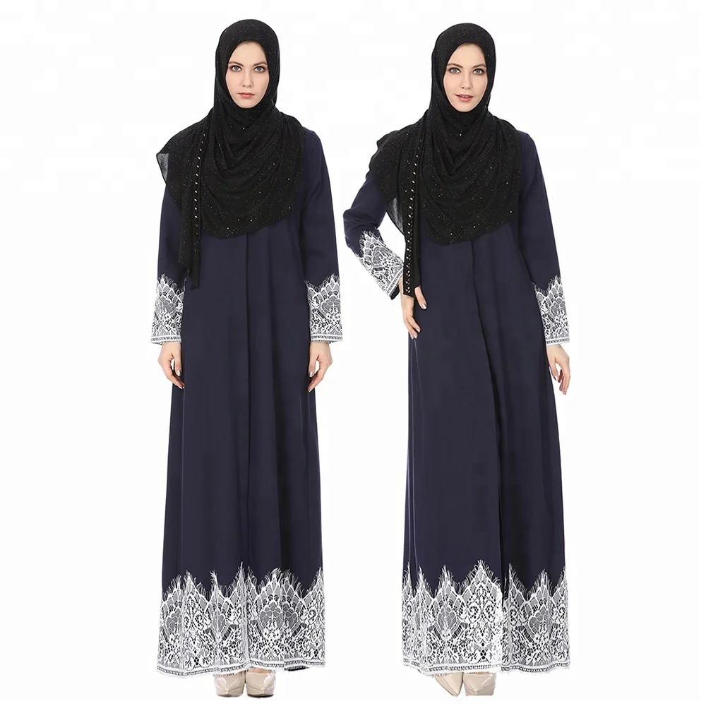 2018 Wholesale In Stock Elegant Latest Design Muslim Dress